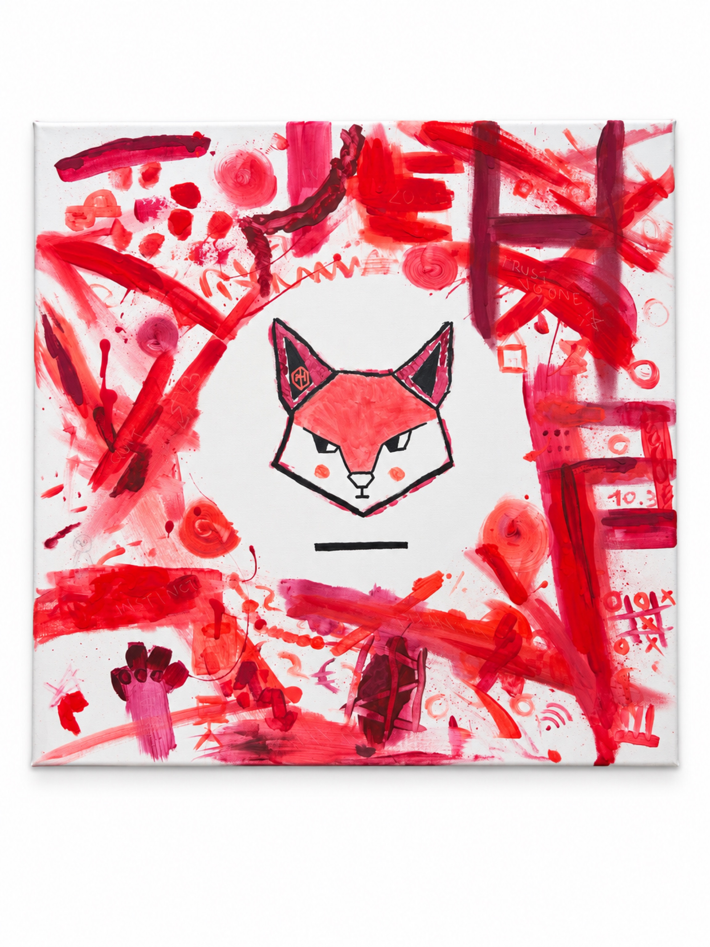 Red Echo, acrylic painting by PHantm (sold)